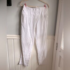 Size small white H&M 100% linen pants in perfect condition